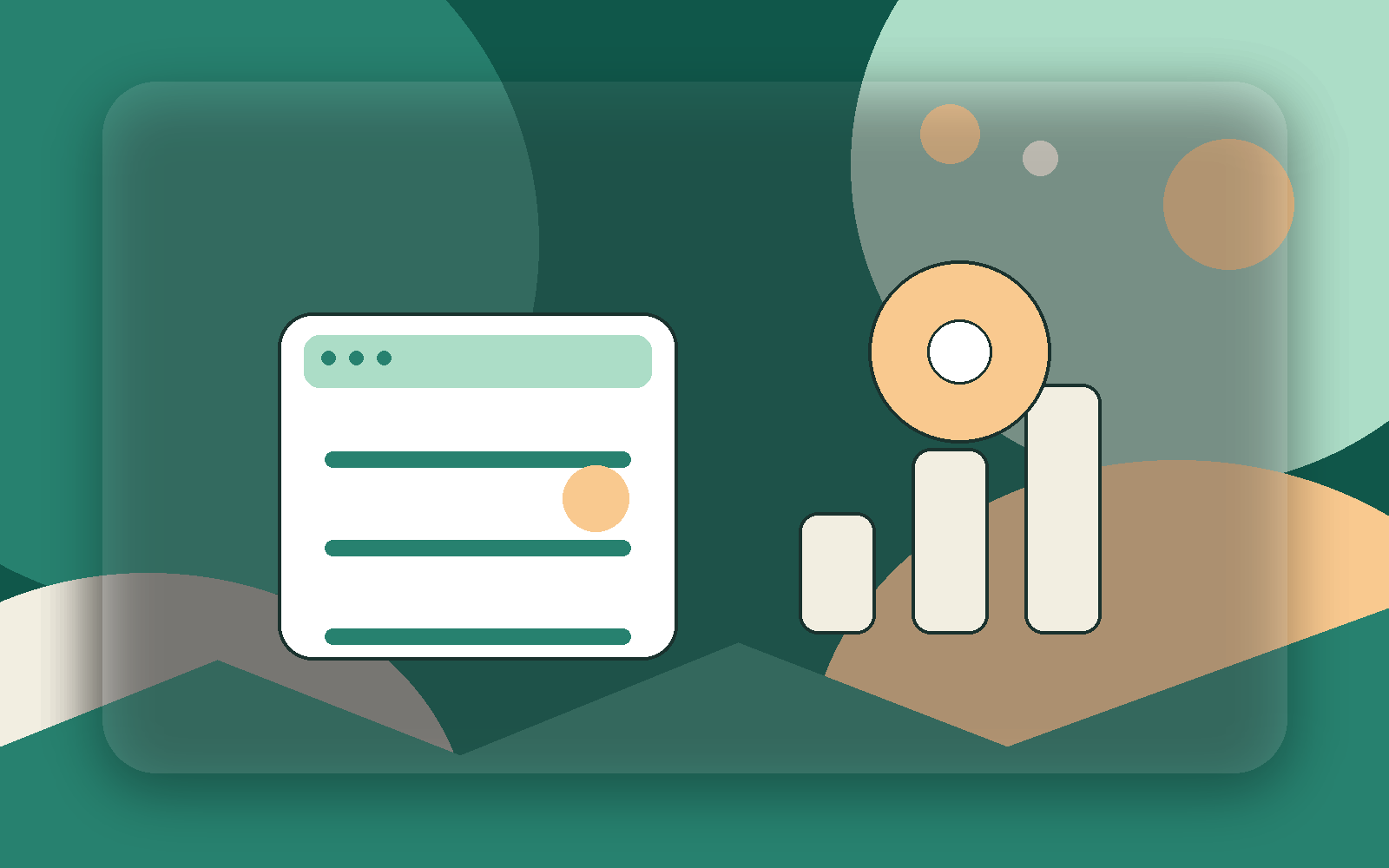 Editorial-Illustration mit Preisetiketten, Softwareportal und Kostenbausteinen für den Vergleich von Hinweisgebersystemen.