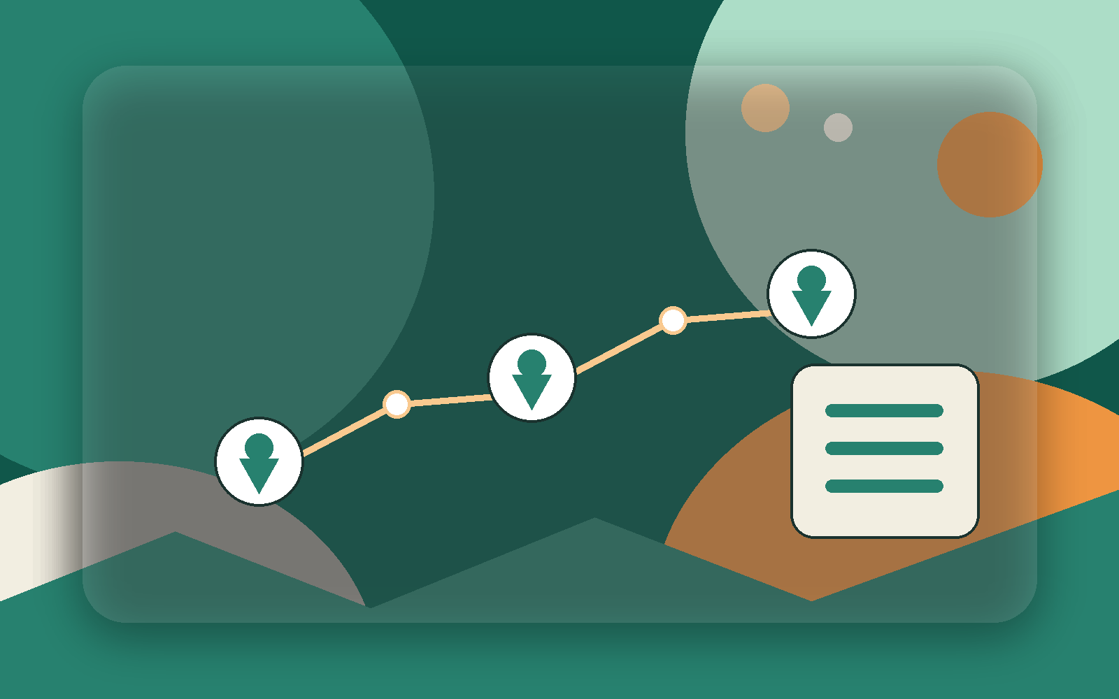 Editorial-Illustration mit verbundenen Organisationssymbolen als Bild für Pflichtprüfung und Einordnung.