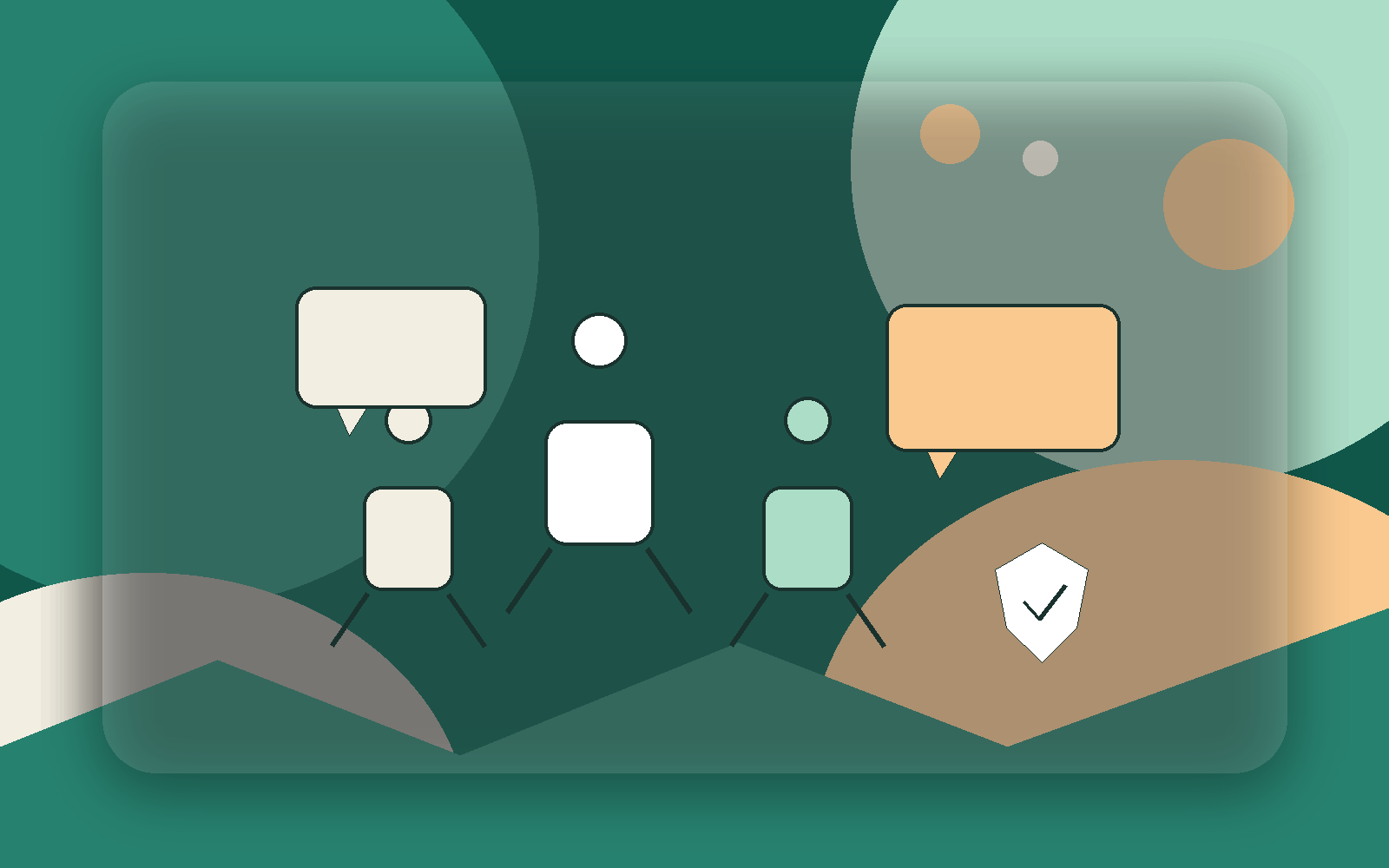 Editorial-Illustration mit mehreren Personen und Sprechblasen als Bild für ausbleibende oder verspätete Meldungen.